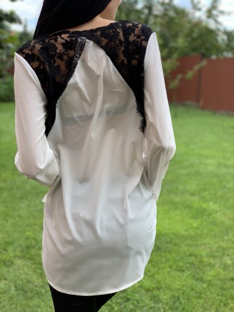 Женская блуза нарядная с гипюром