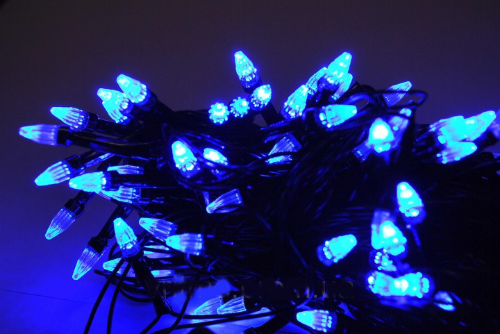 Гирлянда Нить КОНУС 200-лампочек(синий)