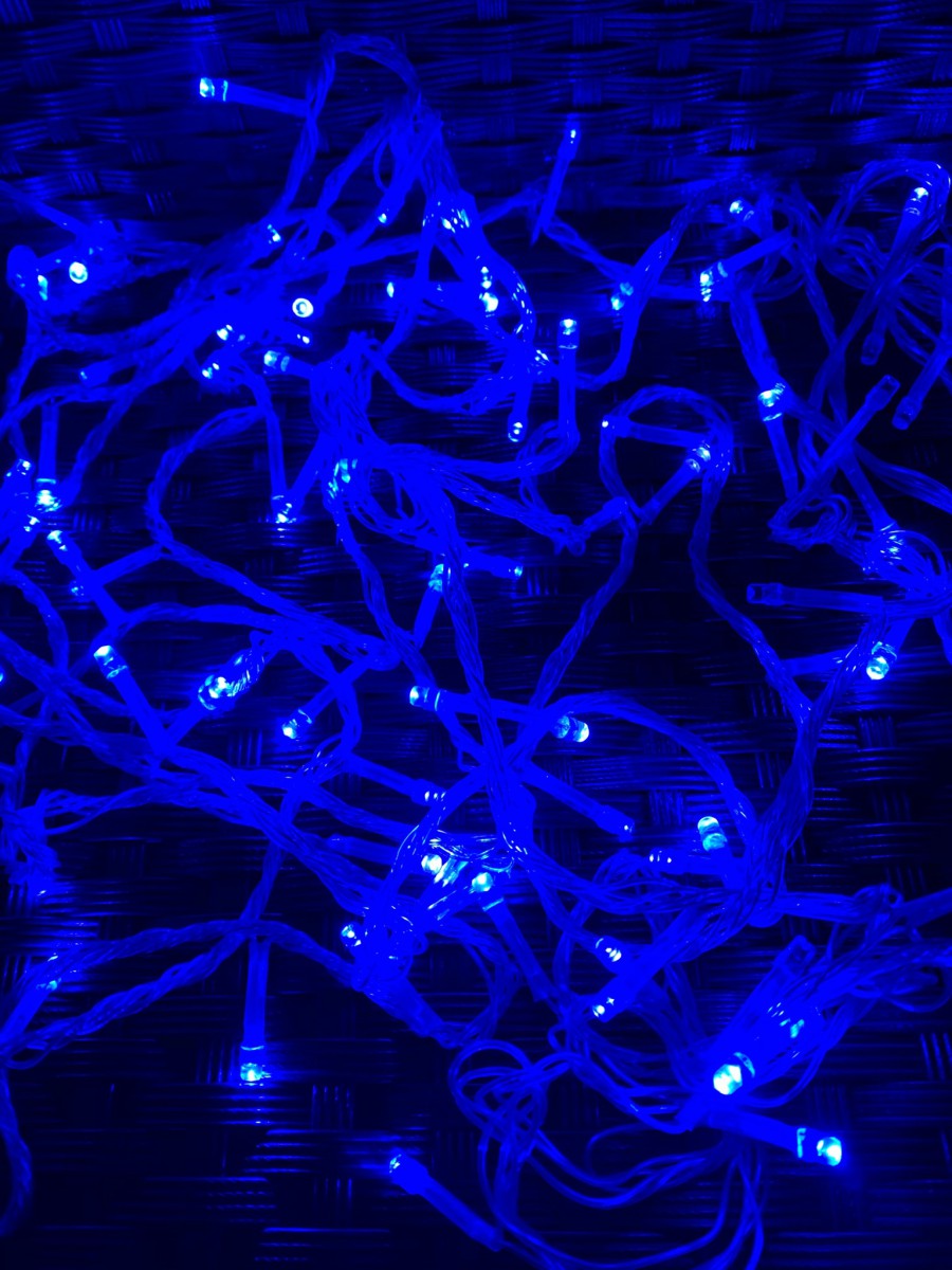 Гирлянда Нить 200-лампочек LED цвет синий