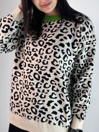 Женская стильная кофта леопард 