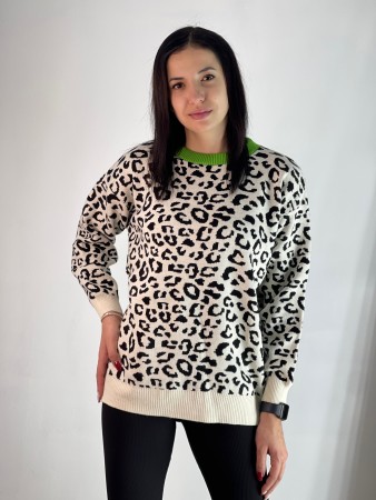 Женская стильная кофта леопард 