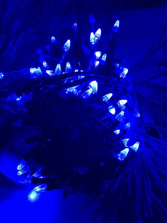 Гирлянда Нить КОНУС 200-лампочек(синий)