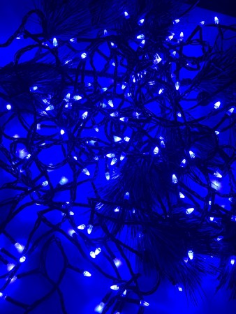Гирлянда Нить КОНУС 400-лампочек(синий)