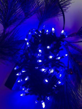 Гирлянда Нить КОНУС 500-лампочек(синий)
