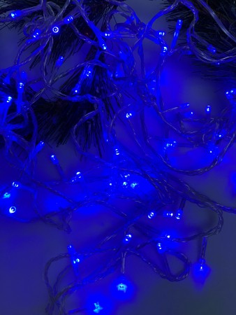 Гирлянда Нить 100-лампочек LED цвет синий