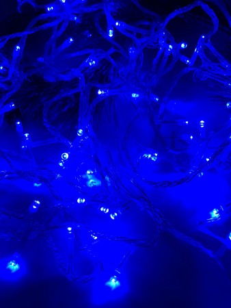 Гирлянда Нить 200-лампочек LED цвет синий