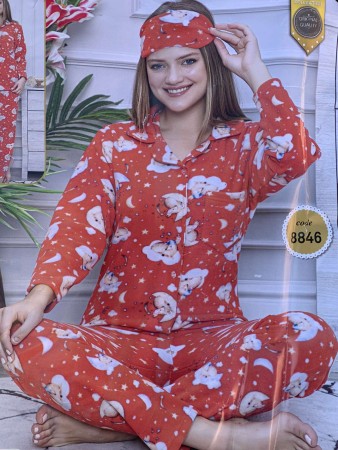 Домашний костюм пижама на пуговицах флис