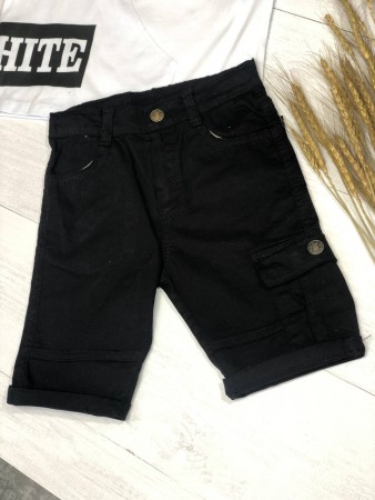 Набір на хлопчика з чорними джинсовими шортами(5,6р)